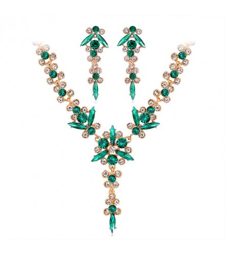 SET579 - Colored gemstone rhinestone Jewellery Set